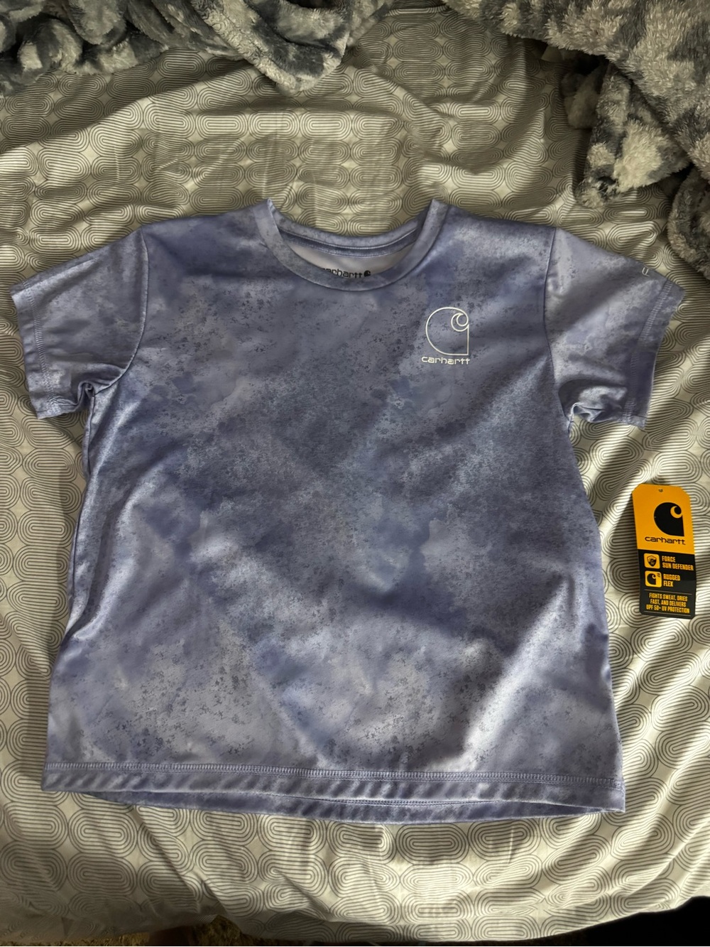 Carhartt Kids Short Sleeve Tie-Dye Tee in Light Blue